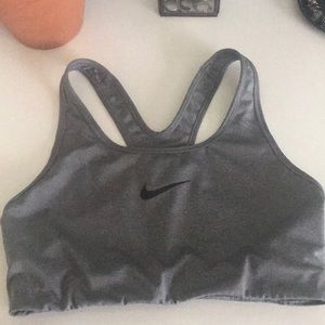 Grey Nike dri fit sports bra